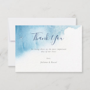 Aquarelle Carte de remerciements de mariage d'hive