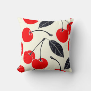 Aquarelle Cerisier Motif Jeu Oreiller