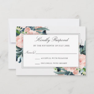 Aquarelle charmée Mariage floral RSVP
