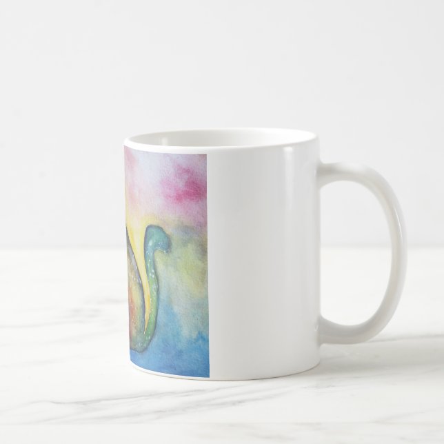 Aquarelle Chat Coloré Art dessin Mug (Droite)