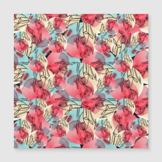 Aquarelle chaude froide Florale géométrique