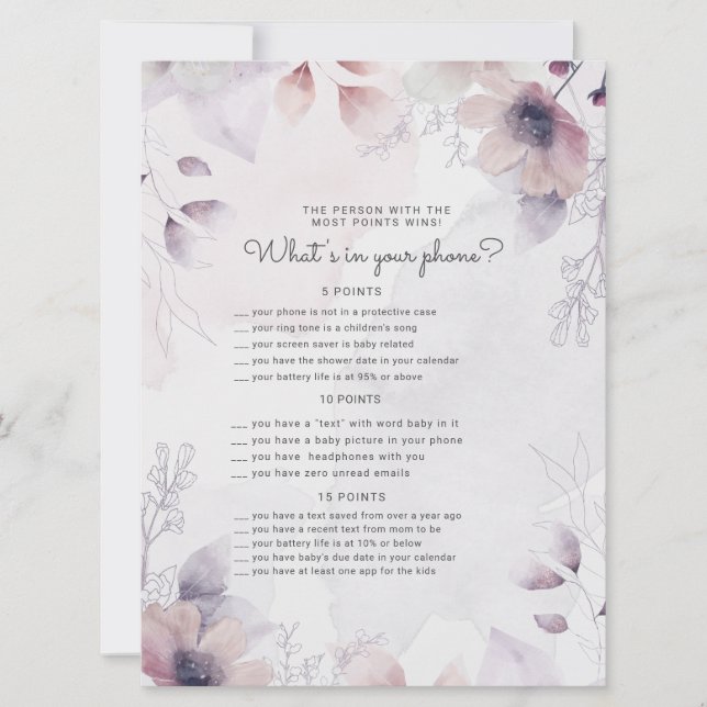 aquarelle chute feuillage Baby shower téléphone ca (Devant)