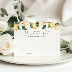 Aquarelle citron Date nuit idée. Confiture à dater