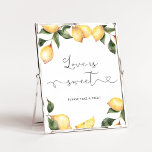 Aquarelle citron L'amour est douce Poster<br><div class="desc">Citrus,  aquarelle citron L'amour est doux signe de douche nuptiale. Éléments correspondants disponibles.</div>