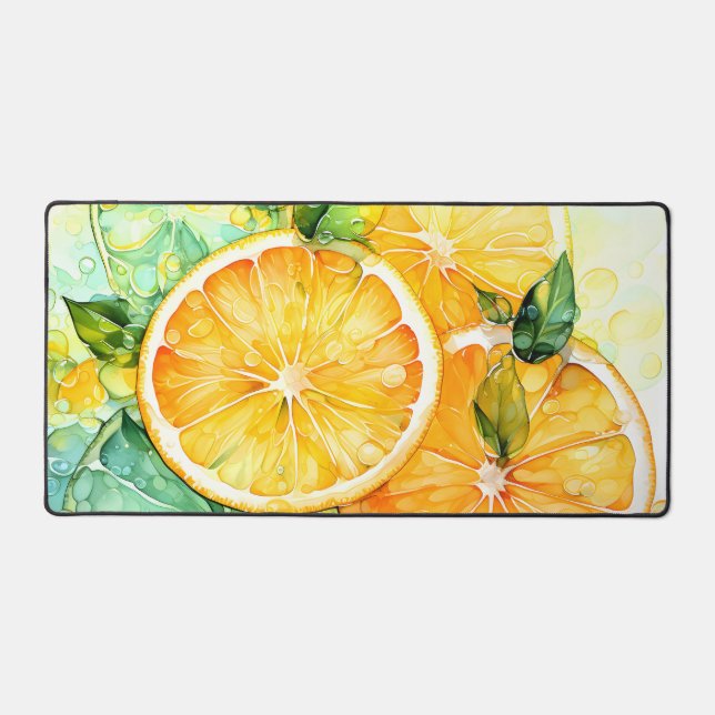 Aquarelle Citron Orange Citron Vert Botanique Cuis (Recto)