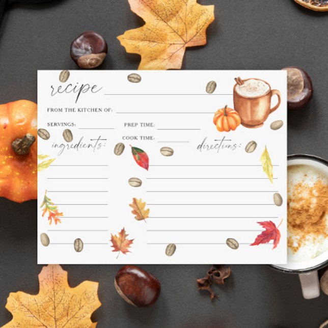 Aquarelle citrouille café nuptiale recette de douc (Créateur téléchargé)