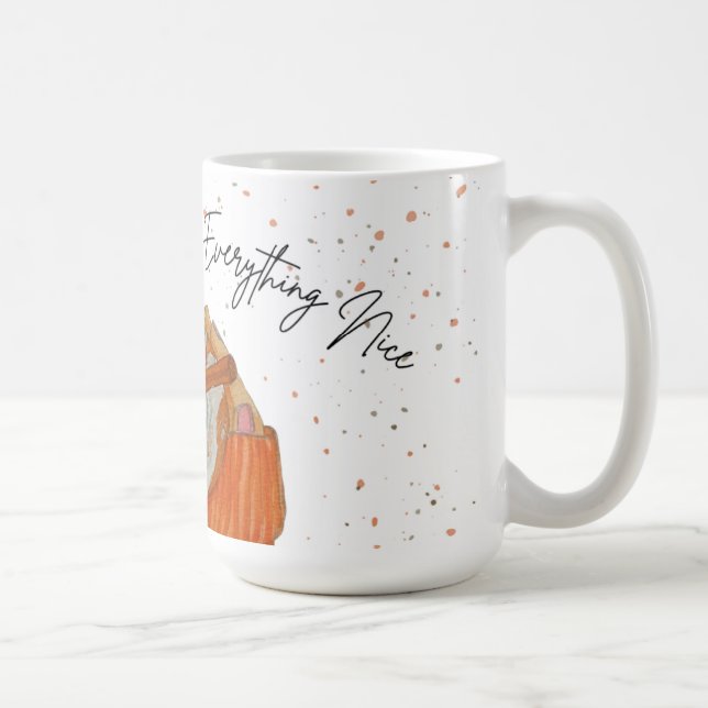 Aquarelle citrouille épice Cosy café Mug (Droite)
