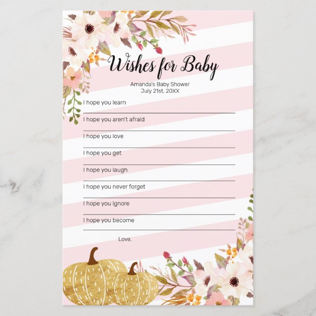 Aquarelle citrouille Wives for Baby Game (Devant)