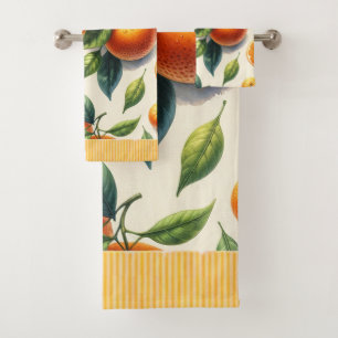Aquarelle Citrus Orange Feuille Mariage