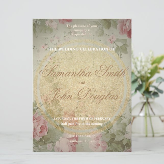 Aquarelle classique Elégante Roses Roses Roses Ros (Debout devant)