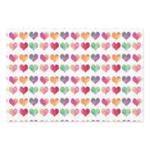 Aquarelle Coeurs Valentine's Wrapping Papier