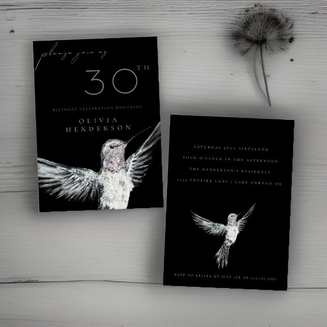 Aquarelle Colibri N'IMPORTE QUELLE Invitation d'an (Créateur téléchargé)