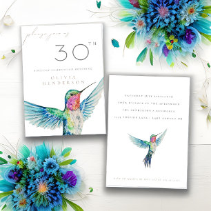 Aquarelle Colibri N'IMPORTE QUELLE Invitation d'an