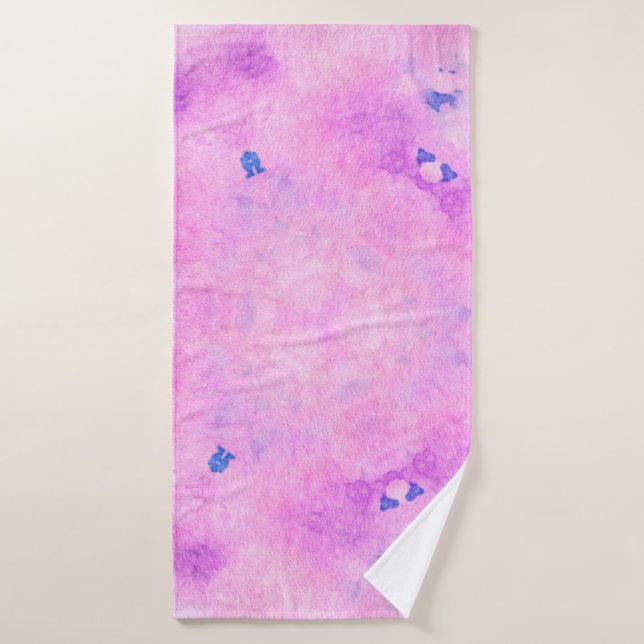Aquarelle colorée Abstraite. Peinture d'Art numéri (Serviette de bain)