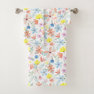 Aquarelle colorée funky motif floral