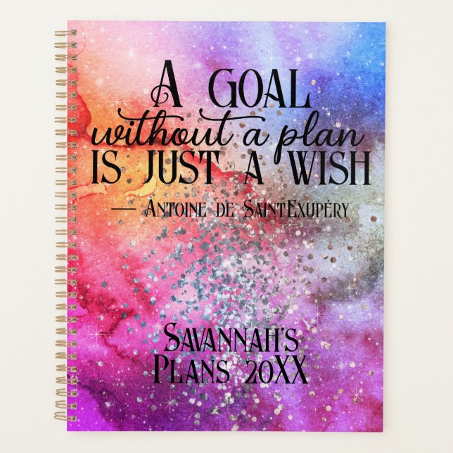 Aquarelle colorée Inspirational Goal Plan Devis (Devant)