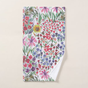 Aquarelle colorée Jardin botanique floral
