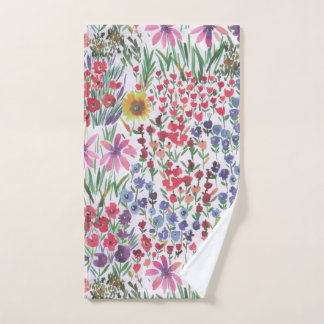 Aquarelle colorée Jardin botanique floral