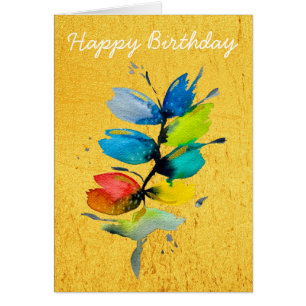 Aquarelle colorée lâche abstraite florale