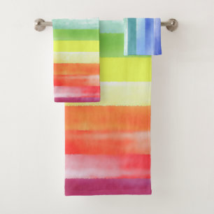 Aquarelle colorée Motif vertical arc-en-ciel