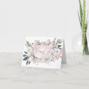 Aquarelle colorée OEufs de Pâques Carte de vacance
