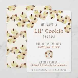 Aquarelle Cookie Faire-part de grossesse
