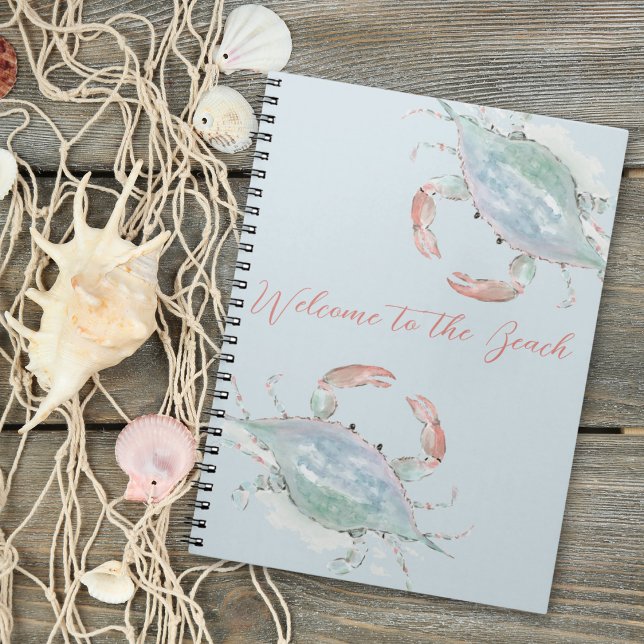 Aquarelle côtière Crabe Location Livre d'or (Créateur téléchargé)