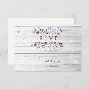 Aquarelle Cotton Lavender Mariage campagnard RSVP 