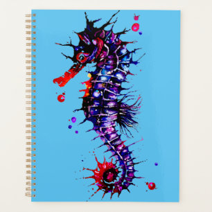 Aquarelle couleur de cheval de mer