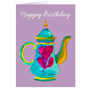 Aquarelle couleur turque teapot