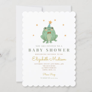 Aquarelle Cute Frog Baby shower Invitation