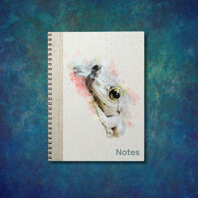 Aquarelle Cute Frog Carnet spiral simple (Créateur téléchargé)