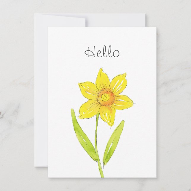 Aquarelle Daffodique Fleur 2 (Devant)