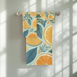 Aquarelle d'agrumes d'orange Whimsical Fruit & Flo