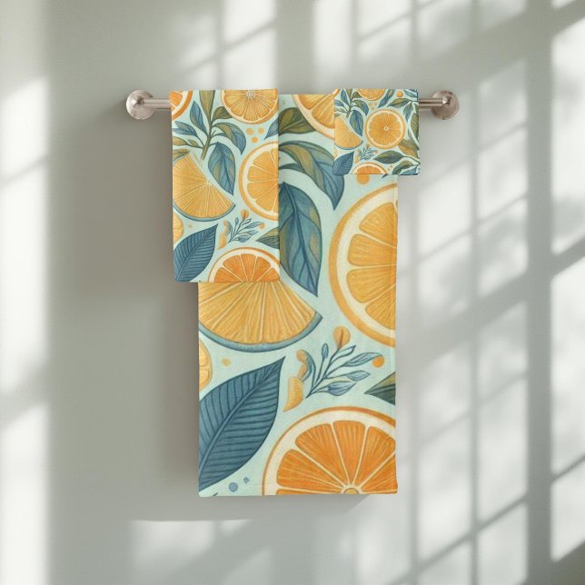 Aquarelle d'agrumes d'orange Whimsical Fruit & Flo (Créateur téléchargé)