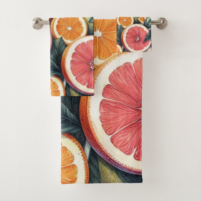 Aquarelle d'agrumes d'orange Whimsical Fruit & Flo (En situation)