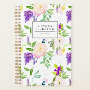 Aquarelle Dainty Peonas et Wisterias Floral