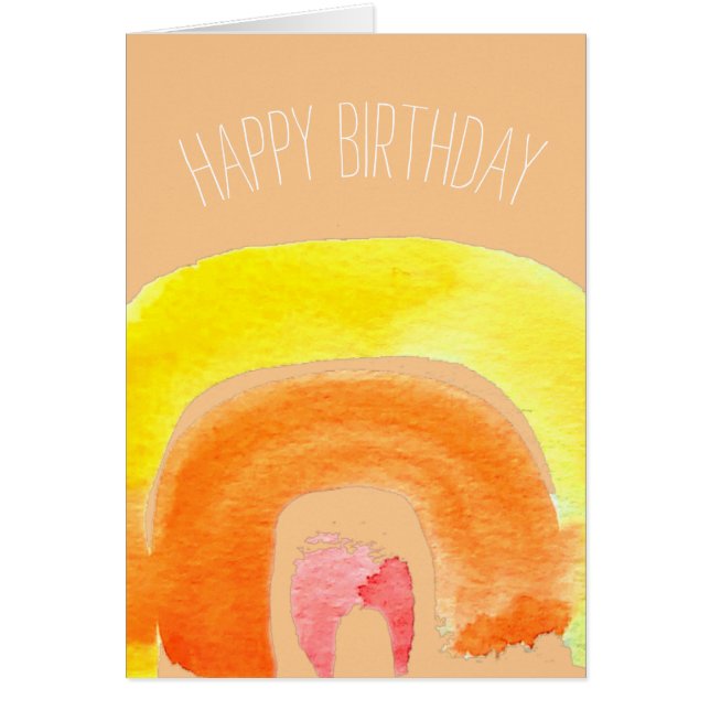 Aquarelle d'amour arc-en-ciel orange (Devant)