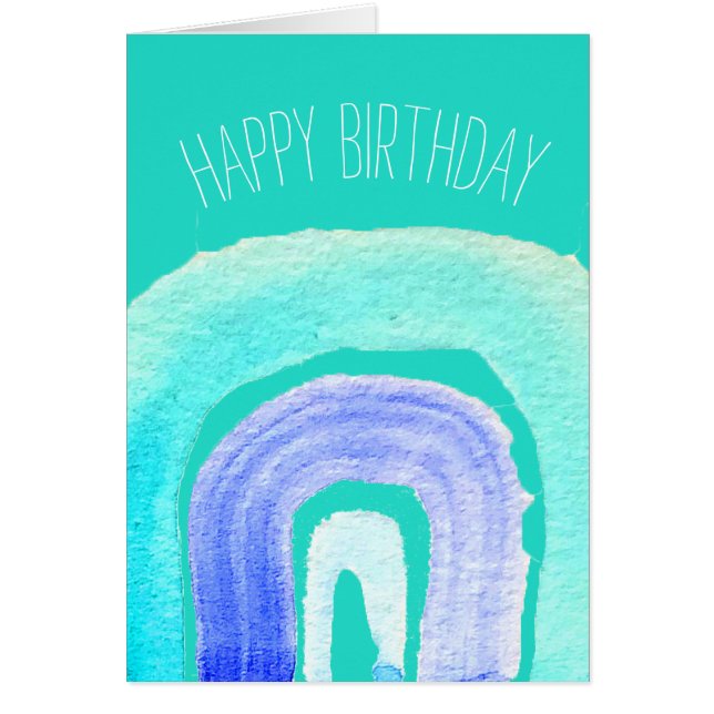 Aquarelle d'amour bleu arc-en-ciel (Devant)