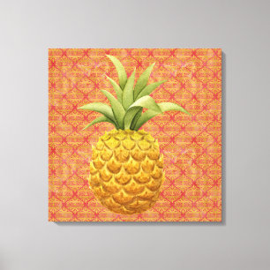 Aquarelle d'ananas Gras toile enveloppée Imprimer