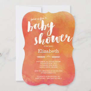Aquarelle d'automne moderne Baby Shower Invitation