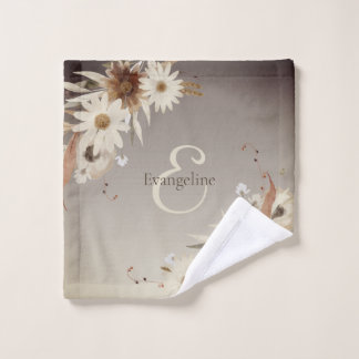 Aquarelle d'automne Monogramme floral Personnalisé