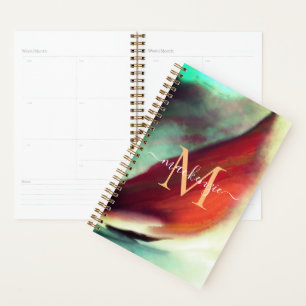 Aquarelle de bateau Vintage artistique Monogramme