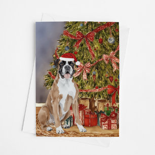Aquarelle de boîte à chiot sous la carte d'arbre d