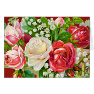 Aquarelle de bouquet de roses rouges