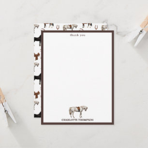 Aquarelle de chevaux Fer à cheval Selles pour enfa