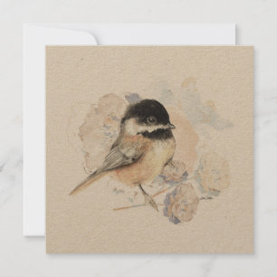 Aquarelle de chickadee Songbird