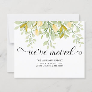 Aquarelle de citron vert Floral Budget Moving
