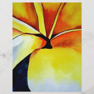 Aquarelle de fleur frangipani tropicale art abstra