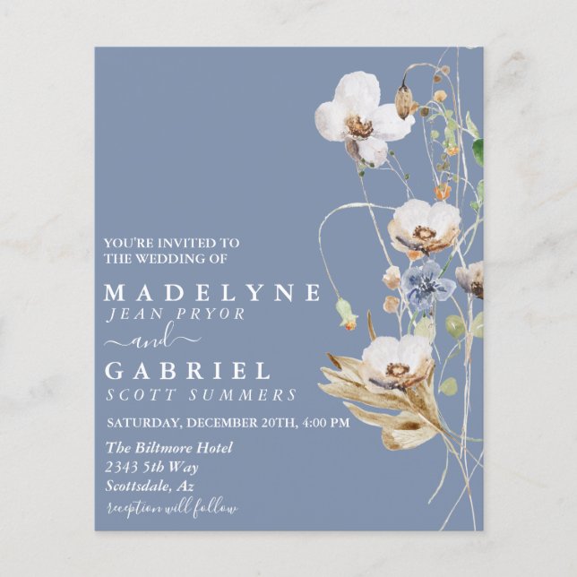 Aquarelle de fleur sauvage de champ (Devant)